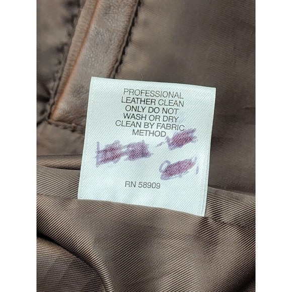 Cremieux Lambskin Jacket Mens XL Brown Bomber Flight Zip Bib Double… - Picture 11 of 16